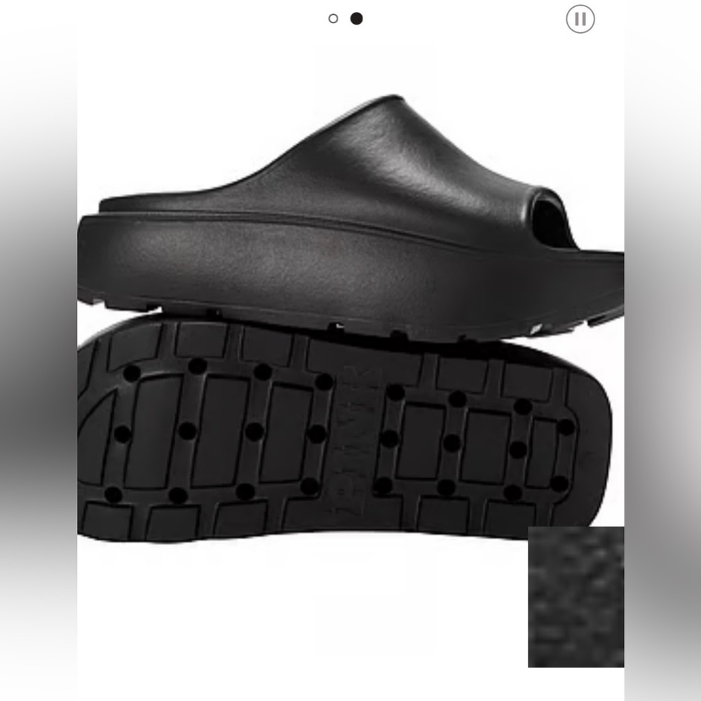 PINK Victoria's Secret Black Slide Sandals